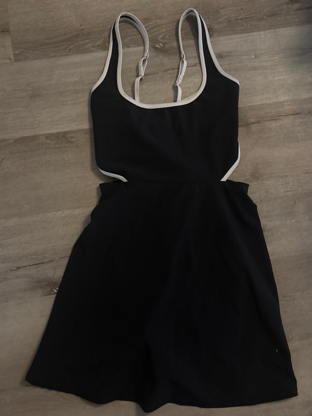 Abercrombie & Fitch Black Tennis Dress with White Trim